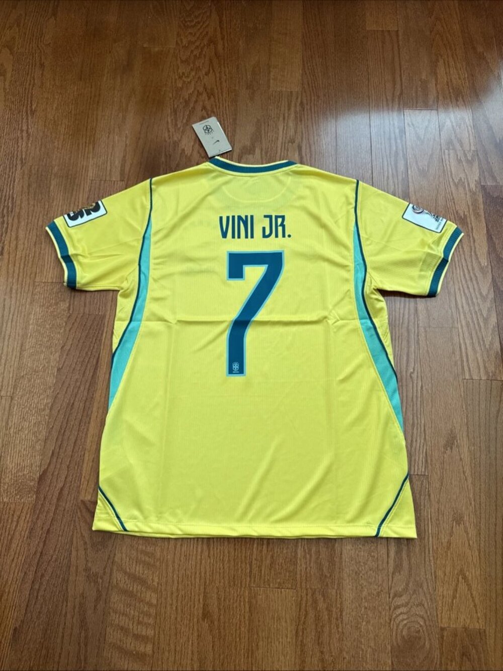 Kids VINI JR 2026 World Cup Soccer Jersey Yellow